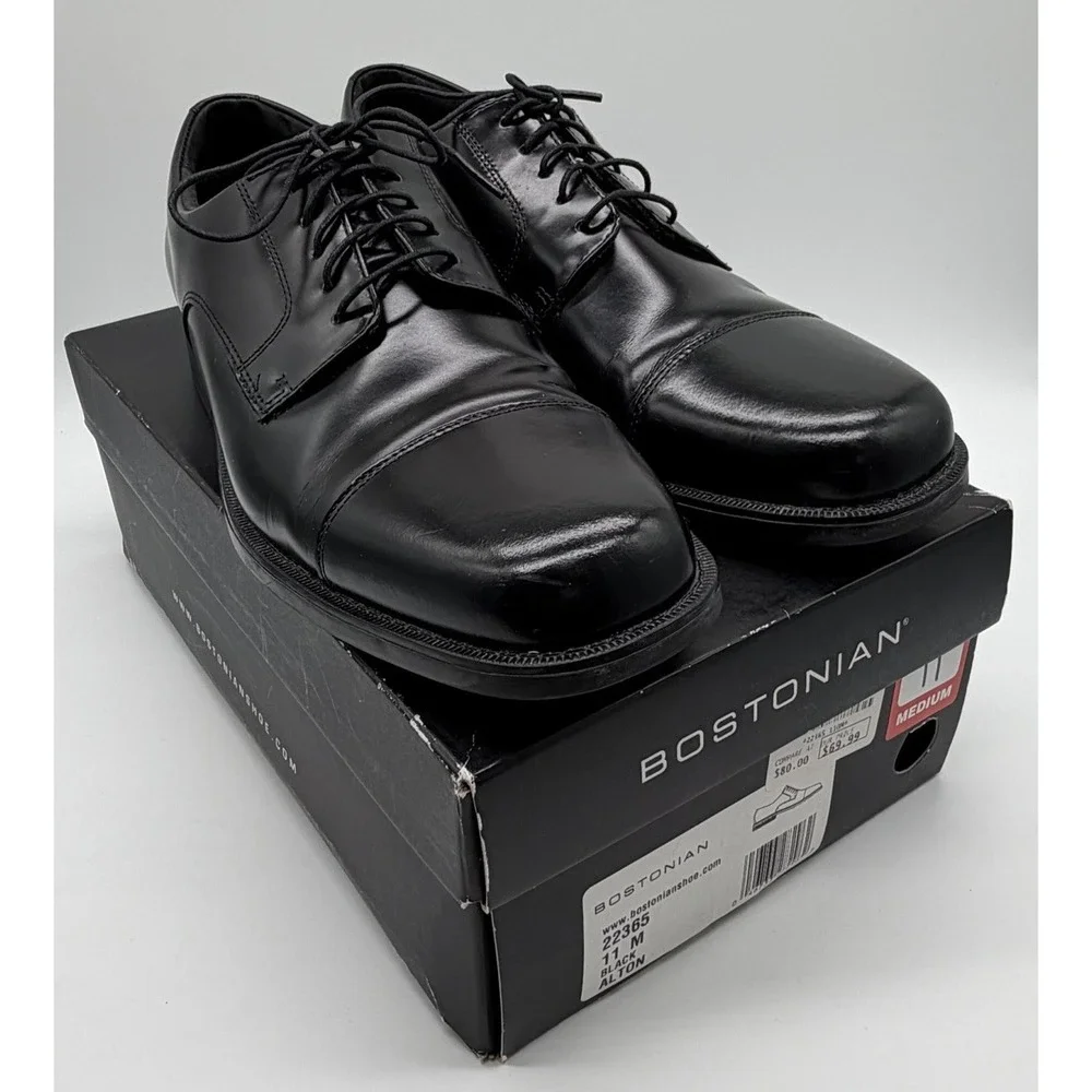 Bostonian Shoes Mens Black Sz 11M Lace Up Dress 22365
